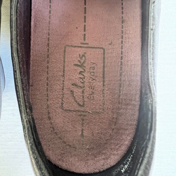 Clarks Loafers Size 7W Black Everyday Sugar Spice Heeled Leather 85140 - Picture 8 of 11